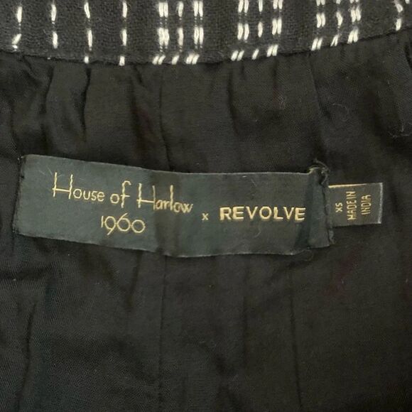 House‎ of Harlow x Revolve Jonah Maxi Skirt Black/White front Split Size XS - Picture 11 of 13